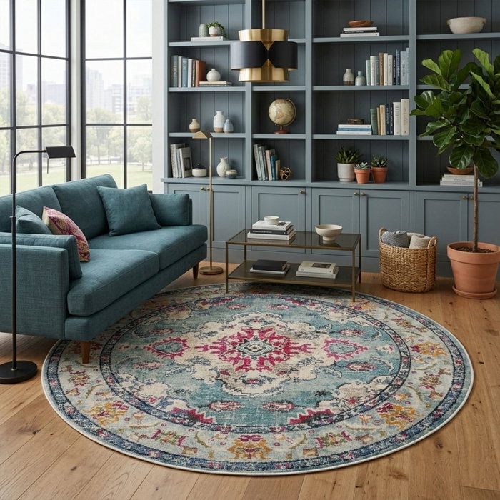 Conceptum Alfombra Turquesa 150 x 150 cm Conceptum Alfombra Turquesa 150 x 150 cm